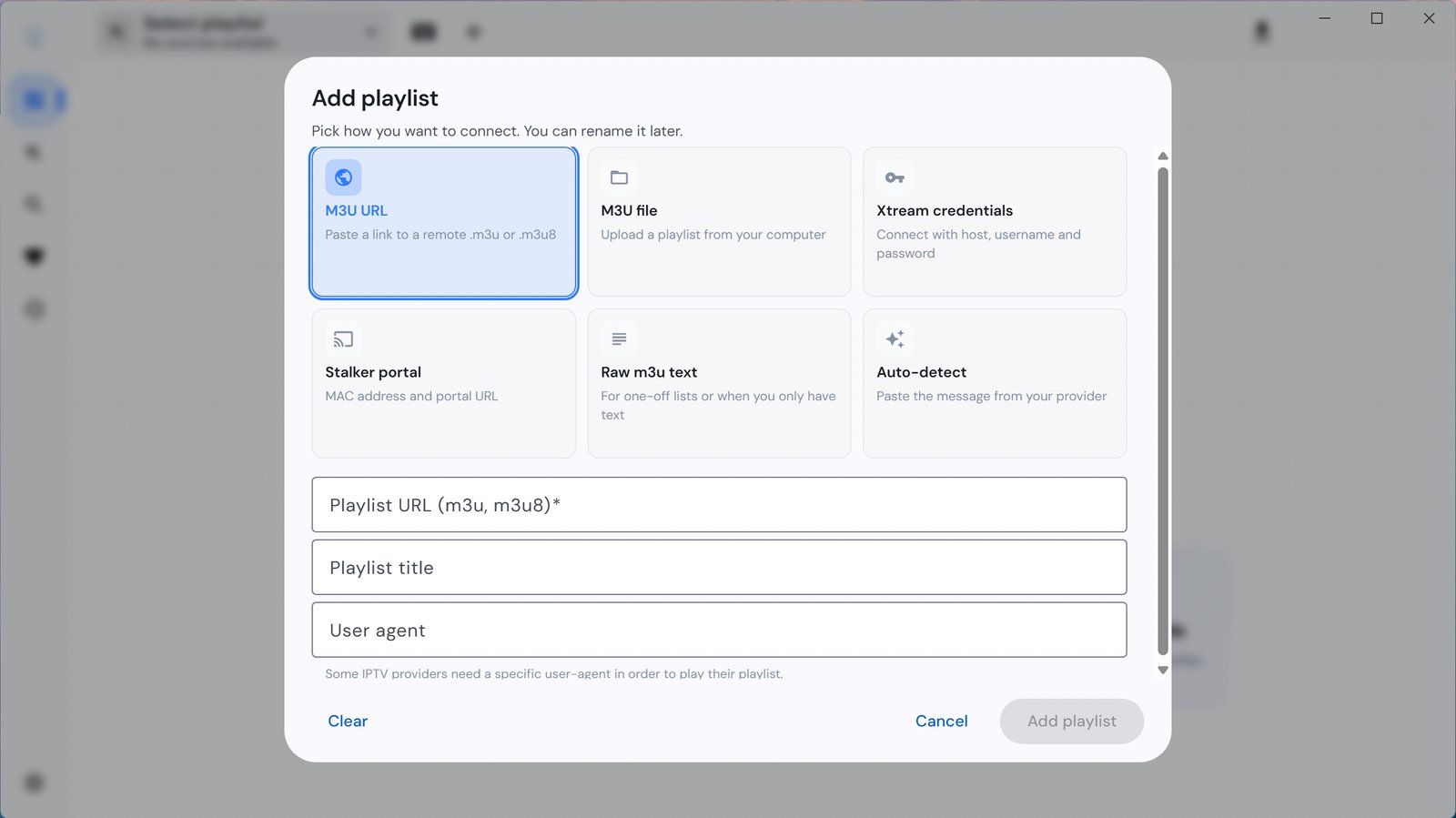 Ways to add a playlist